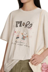 Hand - Drawn Bunny Rhinestone Tee - COPPING THREADS - MOROMORO
